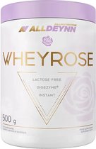 Alldeynn | WheyRose | Natural 500gr 16 doseringen | Lactose vrij | Instant | Digezyme | Spijsvertering Enzymen | Eiwitten | Whey Proteïne | Whey Protein | Nutriworld