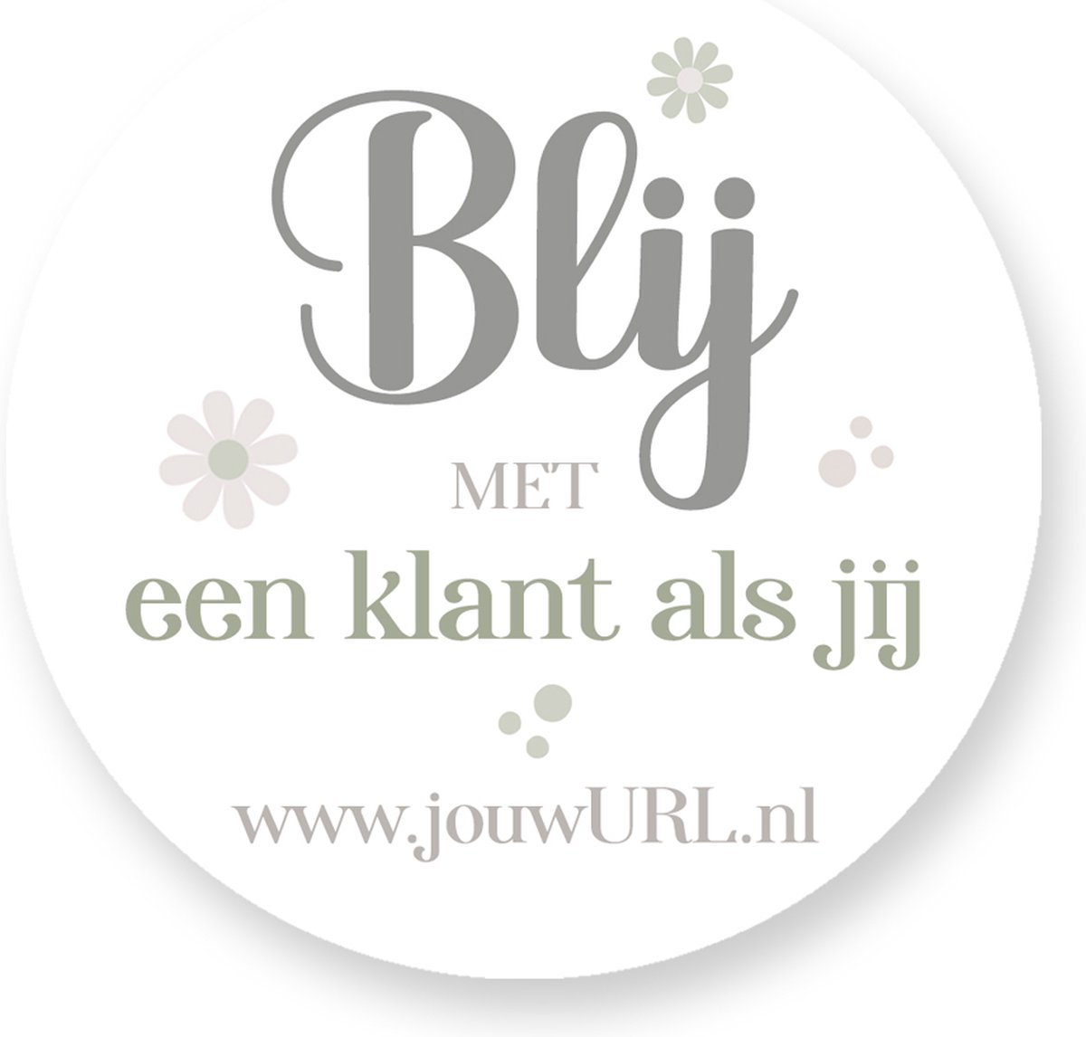 25x Stickers Blij met een klant als jij - sluitsticker - verpakkingssticker - wensetiket met naam van website - Sluitstickers Pimp Studio