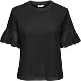 Only T-shirt Onlpennie S/s Emb. Ub Swt 15324587 Black Dames Maat - XS