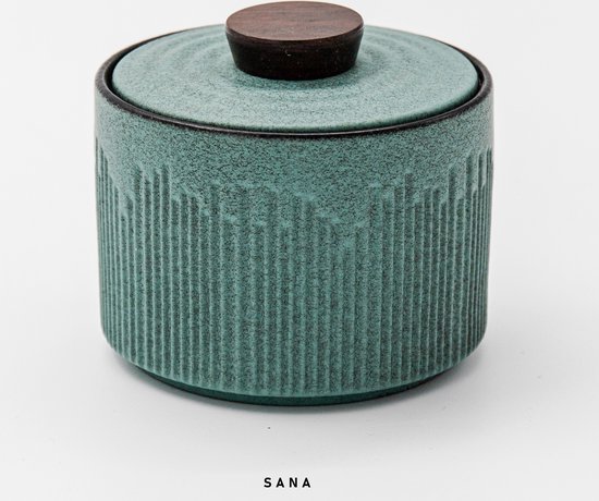 Ocean urn - Groen/Blauw - 150ML - hoogwaardig keramiek - SANA- moderne urn - crematie urn - as urn - huisdieren urn - urn hond - urn kat - menselijk as - familie urn - urn voor as volwassen - urne - urne hond - urnen - urne volwassenen - urne kat