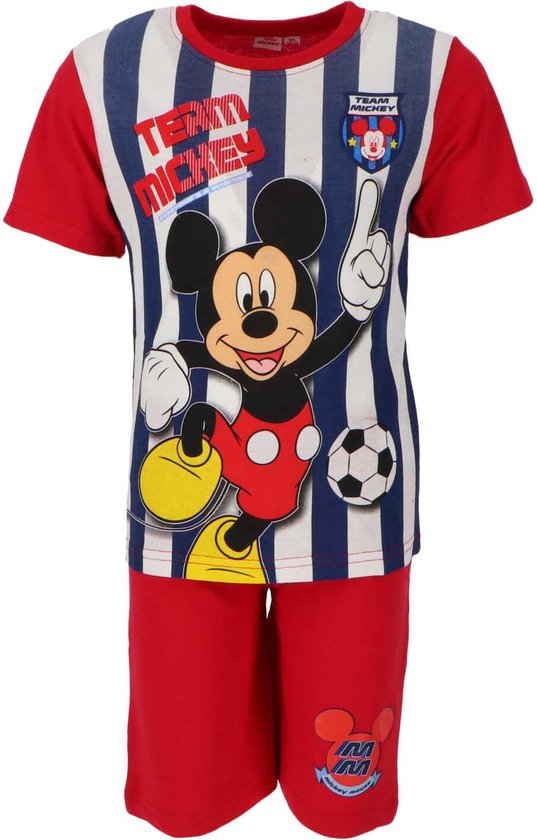Mickey Mouse pyjama - maat 116 - Team Mickey shortama - 100% katoen