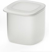 Qualy - Voorraadpot Voedselcontainer 0.6L “FLAT TOP Storage Jar” W100 x L120 x H106 mm 184 gr wit