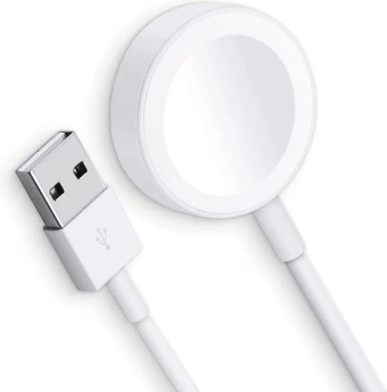 Oplaadkabel geschikt voor Apple Watch Draadloos 1 Meter Wit