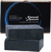 Natural Answer Natuurlijke Shampoobar Voor Mannen -2 x 100 gram - Actieve Houtskool En Pepermunt
