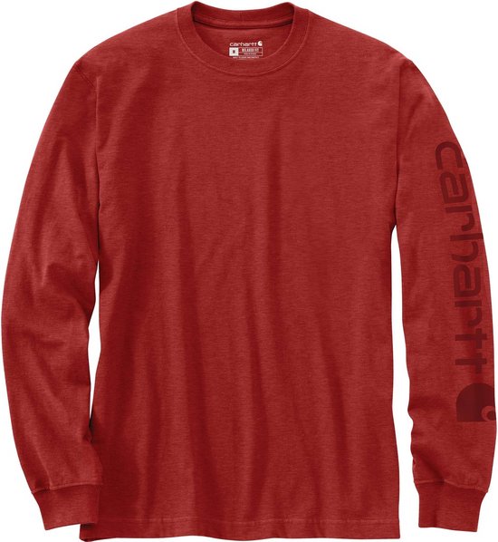 Carhartt Longsleeve Sleeve Logo T-Shirt L/S Chili Pepper Heather-M