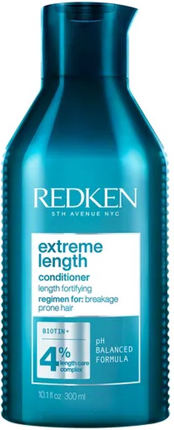 Redken Extreme Length conditioner, aquafl fles met 4% Biotin Length Care Complex.
