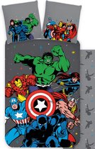 Marvel Avengers Dekbedovertrek Team Grijs – 140 X 200 Cm – 70 X 90 Cm