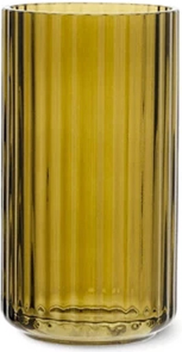 Lyngby Porcelaen vaas 15.5cm olive green