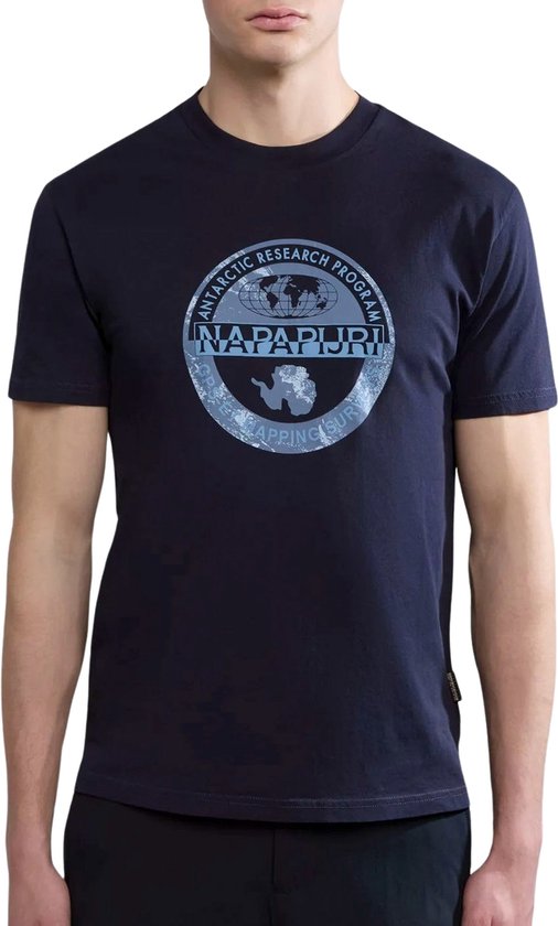 Napapijri - Bollo T-shirt Navy - Heren - Maat L - Regular-fit