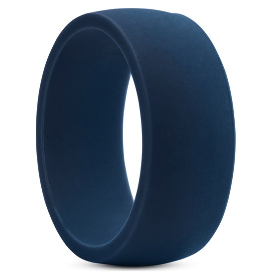 Lucleon - Marineblauwe siliconen ring voor heren