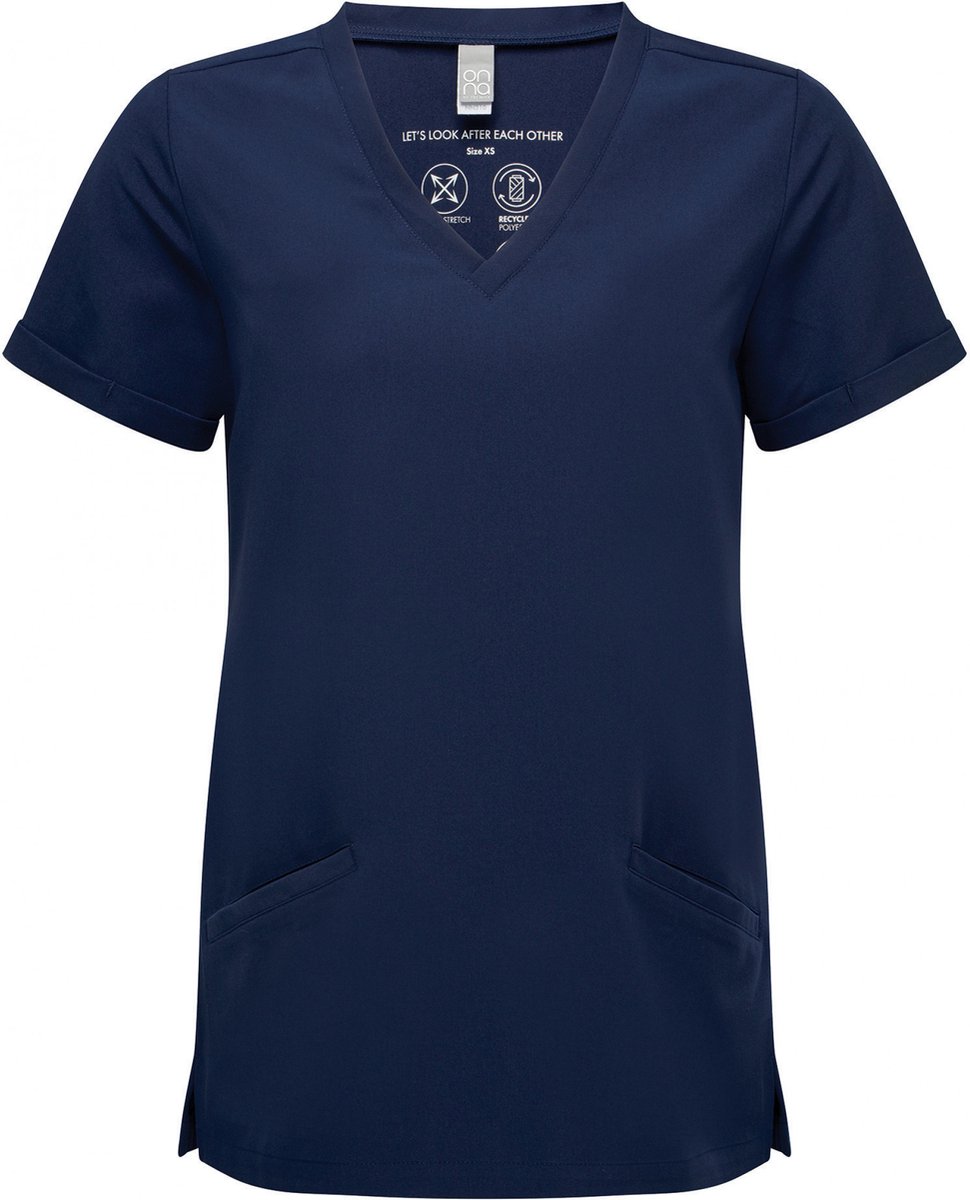 Schort/Tuniek/Werkblouse Dames M Onna Navy 42% Polyester, 33% , 19% Viscose, 6% Elasthan