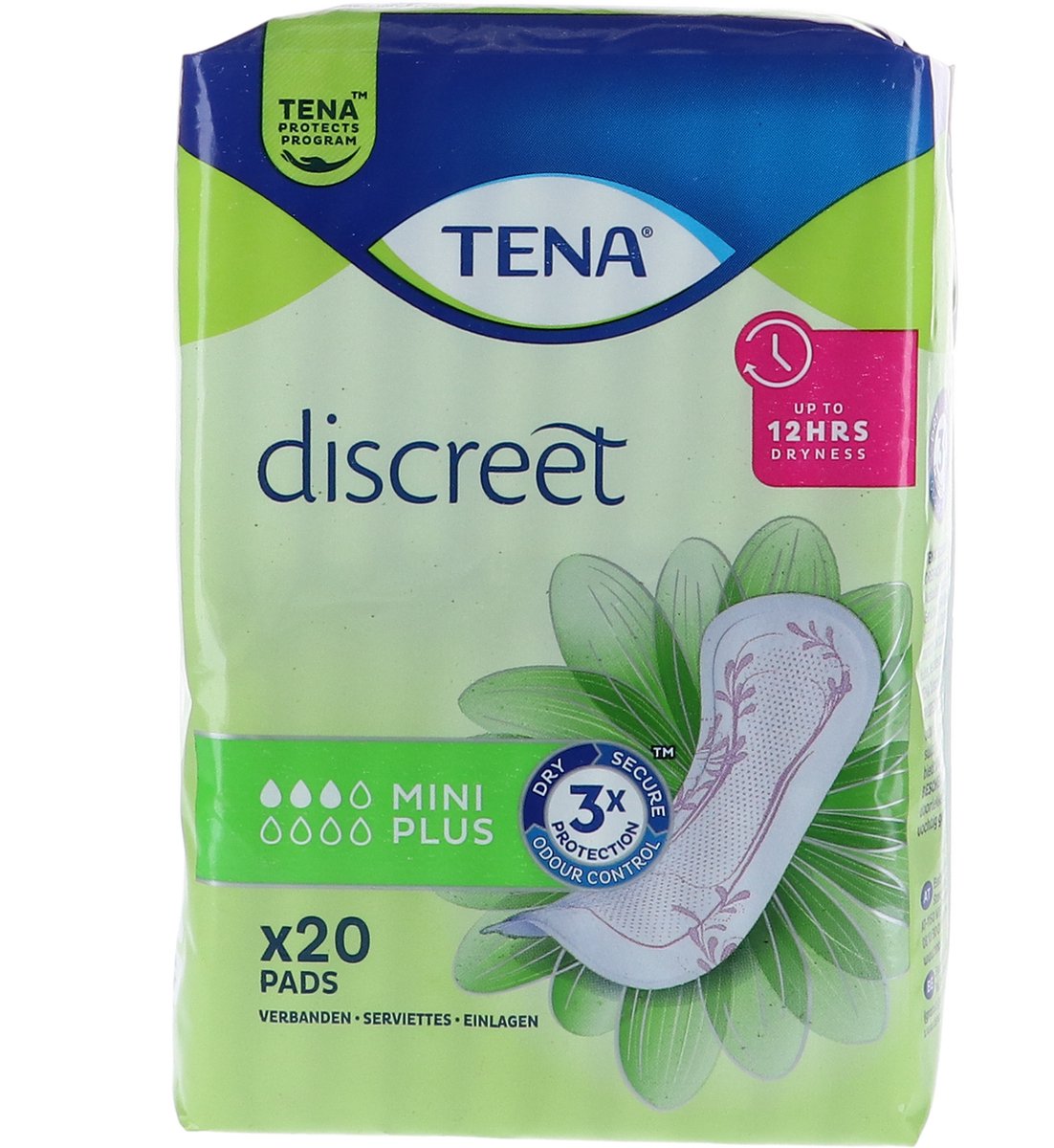 Goedkoopste TENA Discreet Mini Plus, 20 stuks . Voordeelbundel met 5 verpakkingen