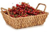 Kinvara Fruitschaal/fruitmand Rattan - gevlochten riet - 40 x 28 x 9 cm - naturel