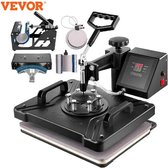 Vevor 5 6 8 In 1 Warmte Pers Machine T-shirt Warmteoverdracht Printer Muntifunctional Sublimatie Voor Mok/Latte mok/Hoed/Plaat/Fles