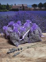 Lavendel geurzakjes met biologische lavendel uit de Provence - 10 stuks à 6 gram lila
