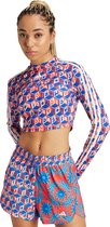 adidas Sportswear adidas x FARM Rio Crop Longsleeve - Dames - Blauw- 2XL