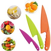 3 Delige - Kindermessen set - Kinderbestek - Veiligheidsmessen - Kids kitchen knife - Gekleurde messenset voor kinderen - LOUZIR