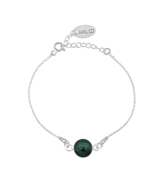 ARLIZI 2180 Bracelet vert malachite - argent massif - 20 cm