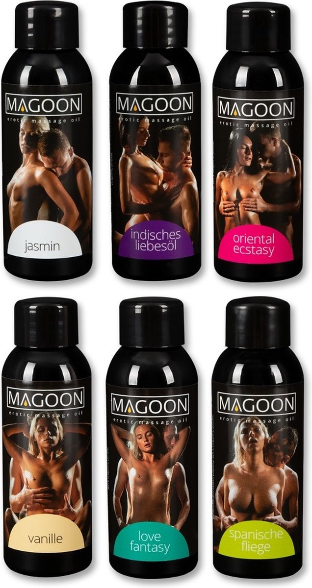 Goedkoopste Magoon Combinatie Voordeel Pakket Massageoliën set van 6 stuks per 50 ml