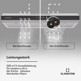 Klarstein Contempo 90 - Afzuigkap - Onderbouw - 90 cm - Zilver