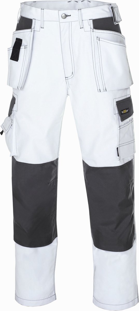 teXXor Canvas broek Panama wit/grijs