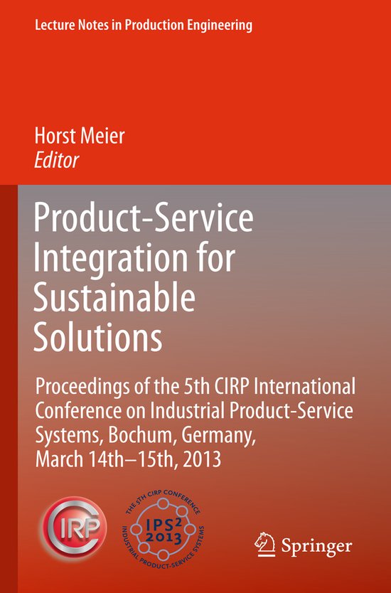 Product-Service Integration for Sustainable Solutions - cover