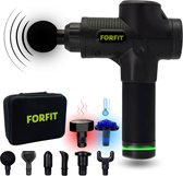Bol.com FORFIT Massage Gun Black Edition – 30 Standen en 8 Opzetstukken – Draadloos en stil – Professioneel Massage apparaat - S... aanbieding