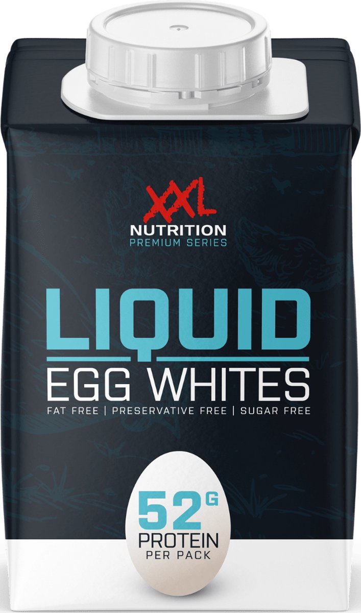 Goedkoopste XXL Nutrition - 100 Vloeibaar Ei Eiwit - Vloeibaar Eiwit, Liquid Egg Whites, Lactosevrij - 52 Gram Eiwit per Pak - 6 Pack (6x 483ml