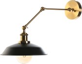 Muurlamp DKD Home Decor Zwart Gouden Metaal 50 W Vintage 220 V 26 x 53 x 23 cm