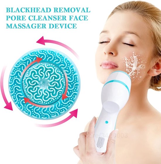 3 in 1 Gezichtsreiniger Elektrisch - Elektrische Gezicht reinig Borstel - Gezichtsmassage apparaat - Facial massage - Wit/Groen - Huidverzorging