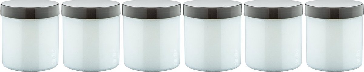 Goedkoopste Luxe Verzorgende Bodyscrub-Gel Aloë Vera - 400 gram - Pot met zwarte deksel - set van 6 stuks - Hydraterende Lichaamsscrub