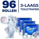 Selpak - Toiletpapier - 3 lagen - 96 rollen (3x32 rollen) - super zacht - voordeelverpakking WC papier