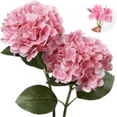 Bastix - 2 stuks kunstmatige hortensiabloemen, 3D-print, echte touch, kunstbloemen als echte hortensia's voor bruiloft, thuis, hotel, feest, bloemstuk, bloemen diameter 19 cm