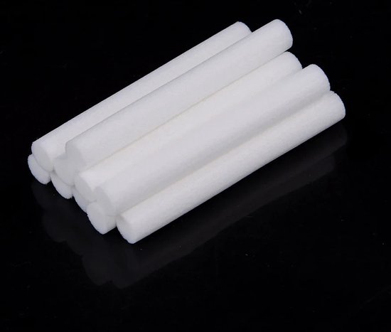 Staafjes, Filter Aroma Inhaler 10st - Navulling, Refill Cotton Sticks - 5cm x ±8mm