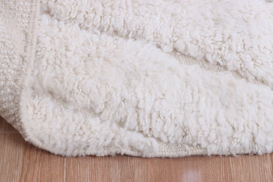 Tapis berbère tissé à la main '' Beni Ourain '' - 180 x 150 cm - Uniek et fait main - Tapis à poils longs - 100% laine