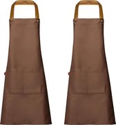 Bastix - Verstelbaar model waterdicht keukenschort voor outdoor grill koken tuinieren geschikt voor mannen en vrouwen, met zakken schort