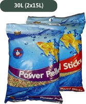 Superfish Economy Power pellets en sticks voor vijvervissen - 30L - 2 zakken van 15 Liter - Assortiment economy vissenvoer