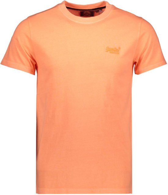 Superdry T-shirt Essential Logo Emb Neon Tee M1012065a Dry Fluro Orange Mannen