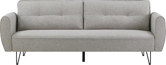 Concept-U - 3 -Seater Convertible Design Sofa in lichtgrijze stof SOHO