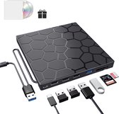 Narlix - Externe DVD Speler - Externe DVD speler voor laptop - DVD/CD Drive voor Laptop - Brander - Optical Drive - USB 3.0 & USB C - Geschikt voor Windows, MacOS en Linux