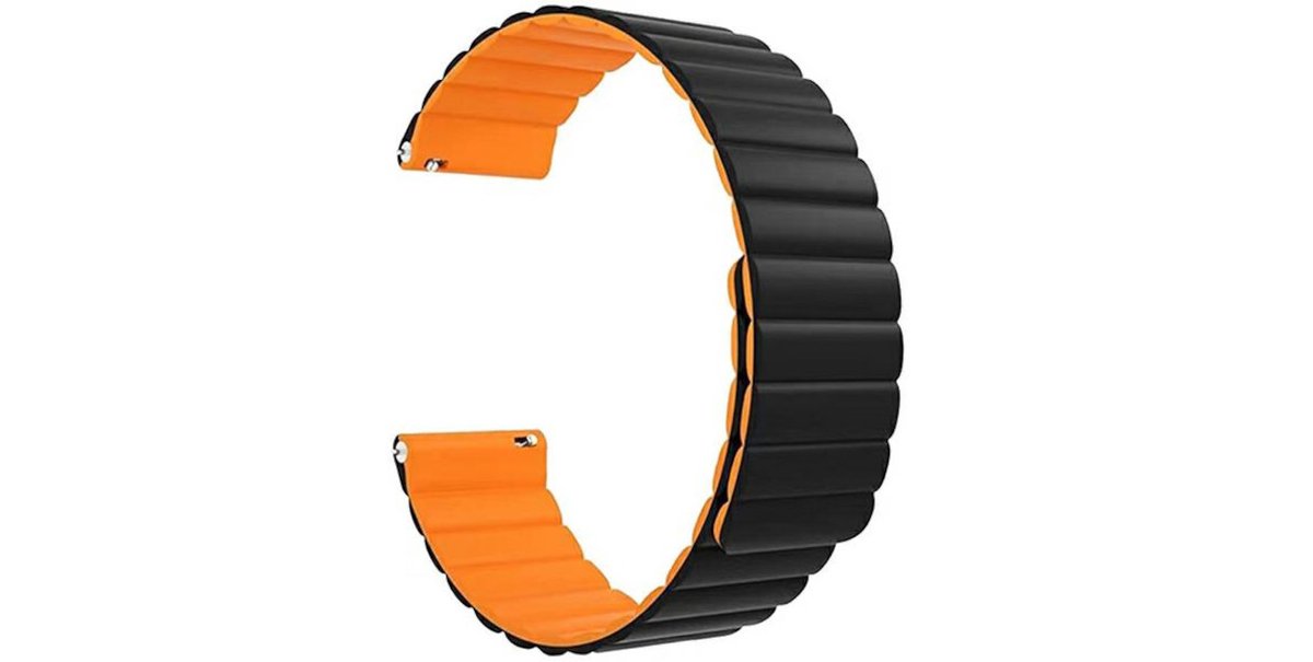 Beline pasek Watch 20mm Magnetic black-orange