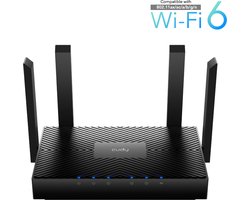 Cudy WR3000 dual-band gigabit Ethernet draadloze router (2,4 GHz / 5 GHz) zwart