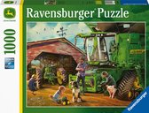 Ravensburger puzzel John Deere Toen en Nu - Legpuzzel - 1000 stukjes