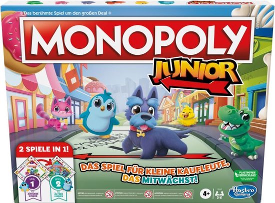 Hasbro Monopoly Junior 2 Games in 1