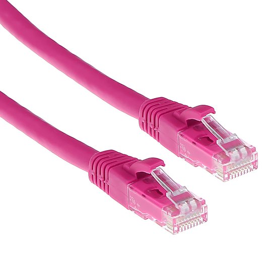 ACT Roze 20 meter U/UTP CAT6 patchkabel snagless met RJ45 connectoren ...