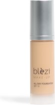 Blèzi® All Day Foundation 10 Soft Beige - Dekkende foundation die lang blijft zitten - Licht beige warme ondertoon