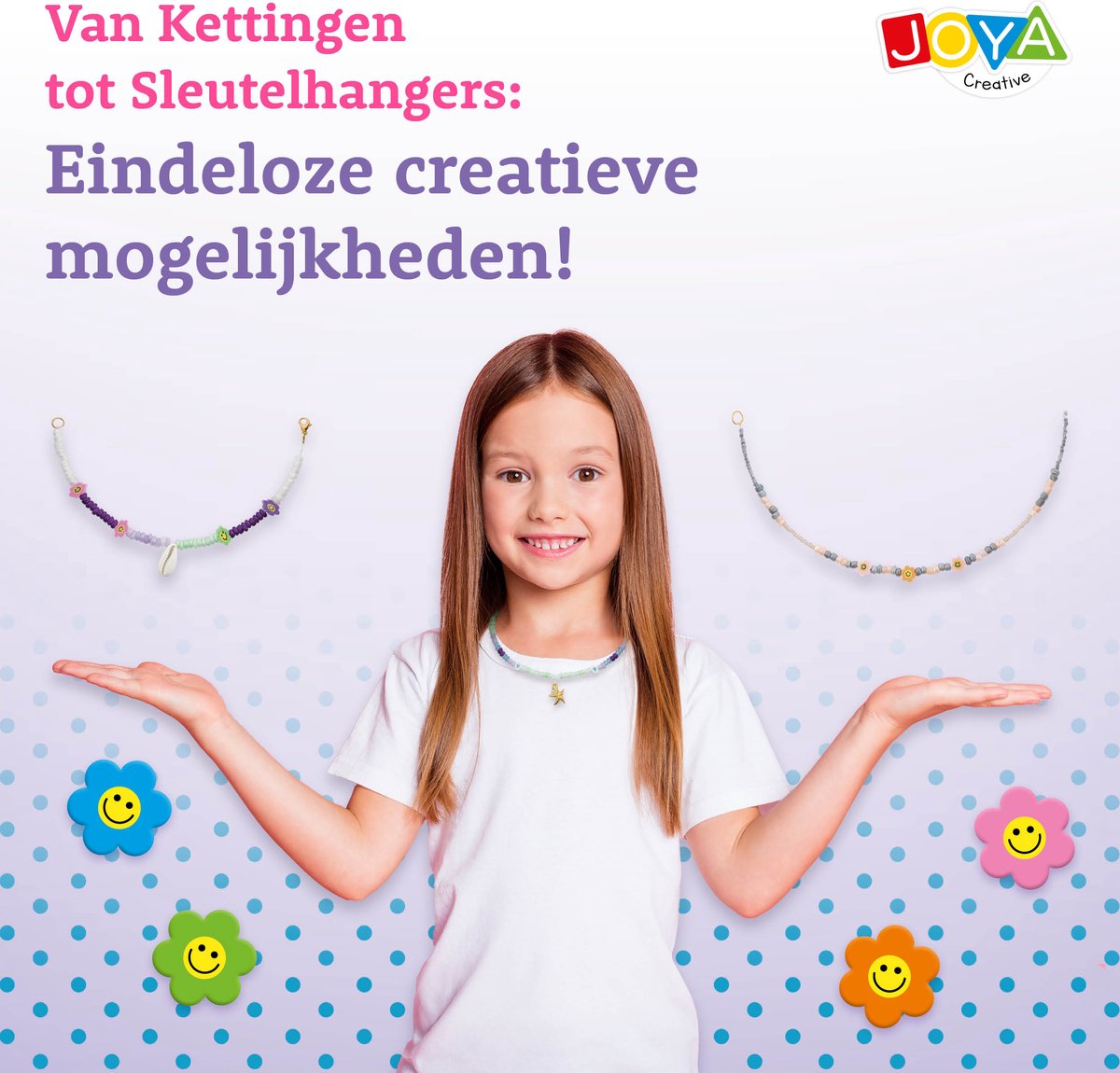 Kralen Set - Sieraden Maken Starterspakket - 16 Verschillende Kralen & Accessoires - Foam Bloemen & Bedels Inbegrepen - Ideaal voor Armbanden en Kettingen - Creatief Speelgoed voor Meisjes vanaf 6 jaar - Joya Creative — afbeelding 7