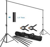 EMART Achtergrond Stand Kit - 3 x 3,6 m (10 x 12ft) - Verstelbaar Fotografie Ondersteuningssysteem