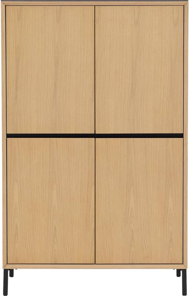 Goossens Opbergkast Mundi, 4 Deuren - Hout Wit