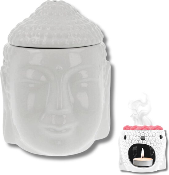 Scentchips® Buddha Hoofd Wit waxbrander geurbrander